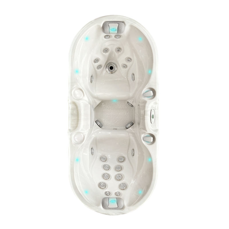 Nuovo colore della spa Double Ciesse Project linea Lounge compatta per due persone con Aqua Rolling Massage e illuminazione LED