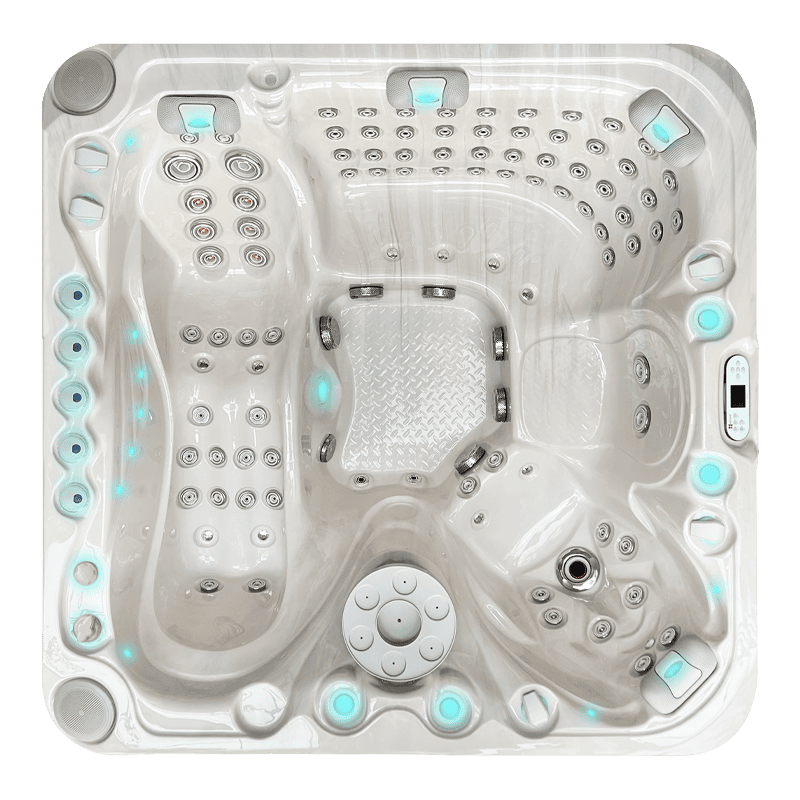 Spa idromassaggio di lusso Ciesse Project Elysium nuovo colore con sistema di massaggio terapeutico Aqua Rolling Massage e Waterfall Massage