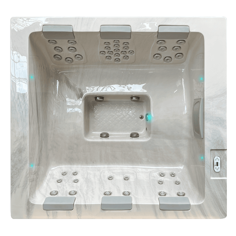 Spa idromassaggio Ciesse Project Forever 4.0 Linea Essential con design moderno, illuminazione LED perimetrale e sistema Hybrid Heating