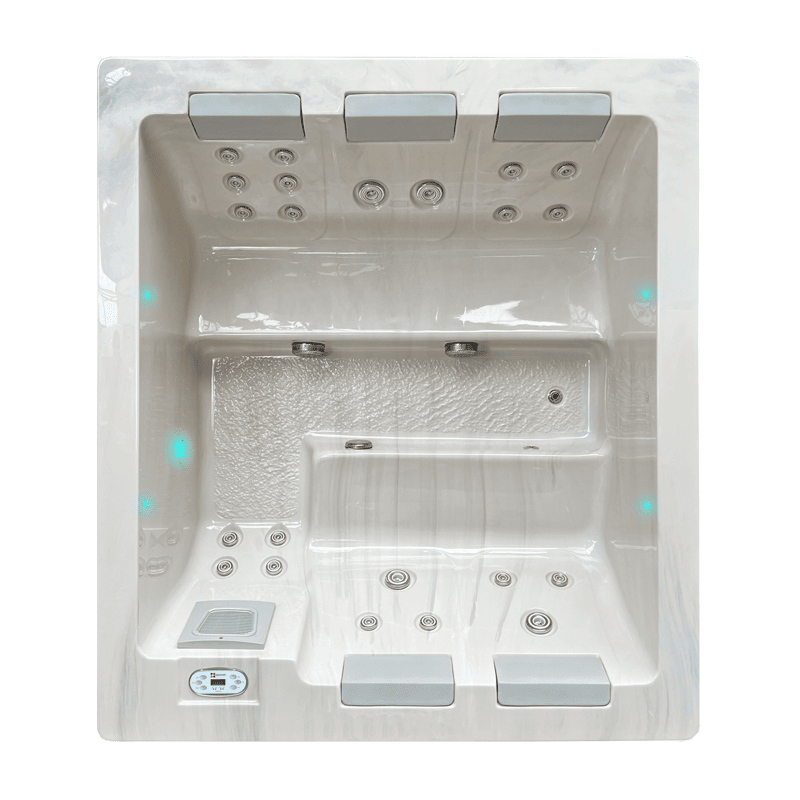 Spa idromassaggio Ciesse Project Forever 3.0 Linea Essential compatta con illuminazione LED interna e sistema Hybrid Heating