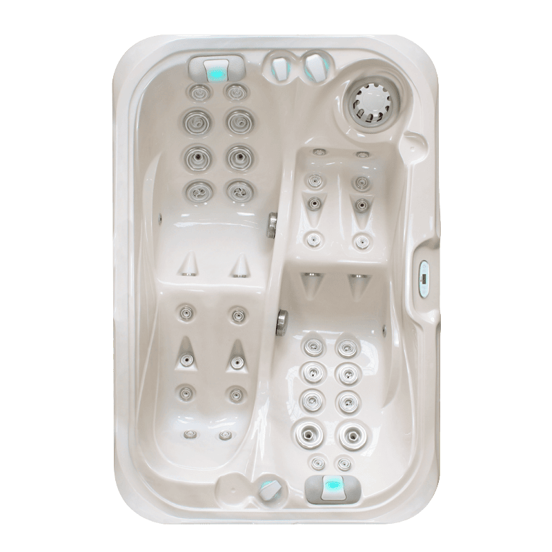 Nuovo colore della spa Globe Ciesse Project linea Lounge per coppia con lettini ergonomici, Aqua Rolling Massage e illuminazione LED