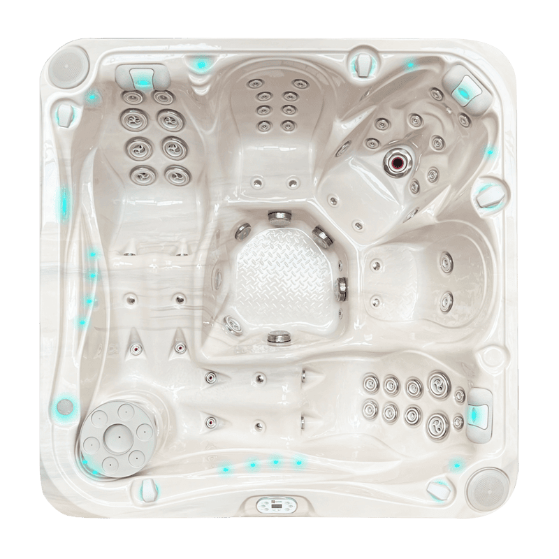 Nuova colorazione della Spa Peace Ciesse Project linea Lounge con due lettini ergonomici e Aqua Rolling Massage