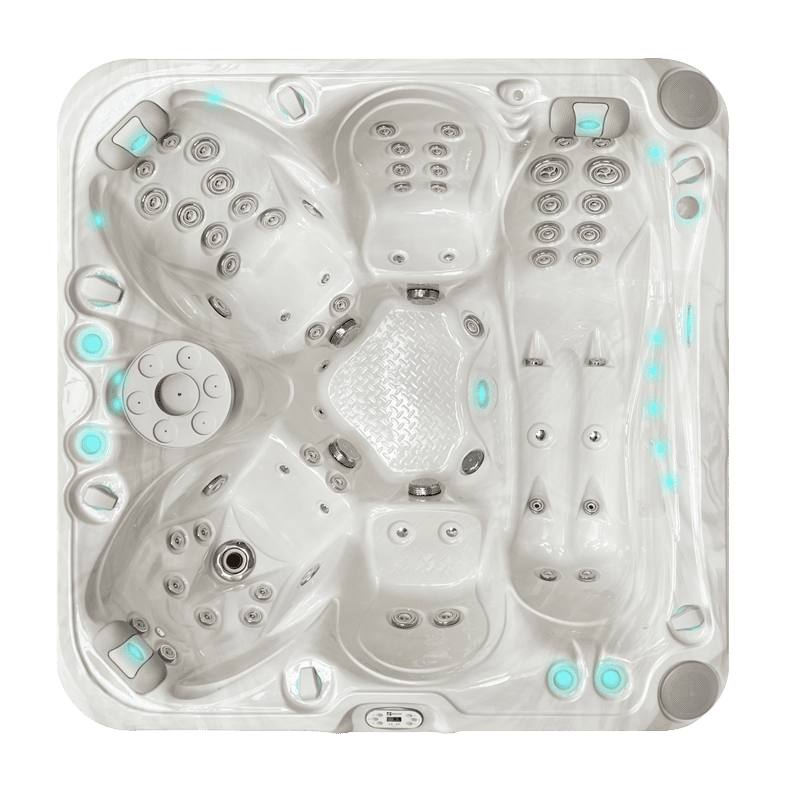 Spa Quiet nuova colorazione Ciesse Project linea Lounge con chaise longue e Aqua Rolling Massage